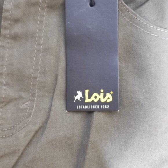 Lois Brad jeans men's size 40X29 olive green colour slim leg stretch NWT - Picture 10 of 13